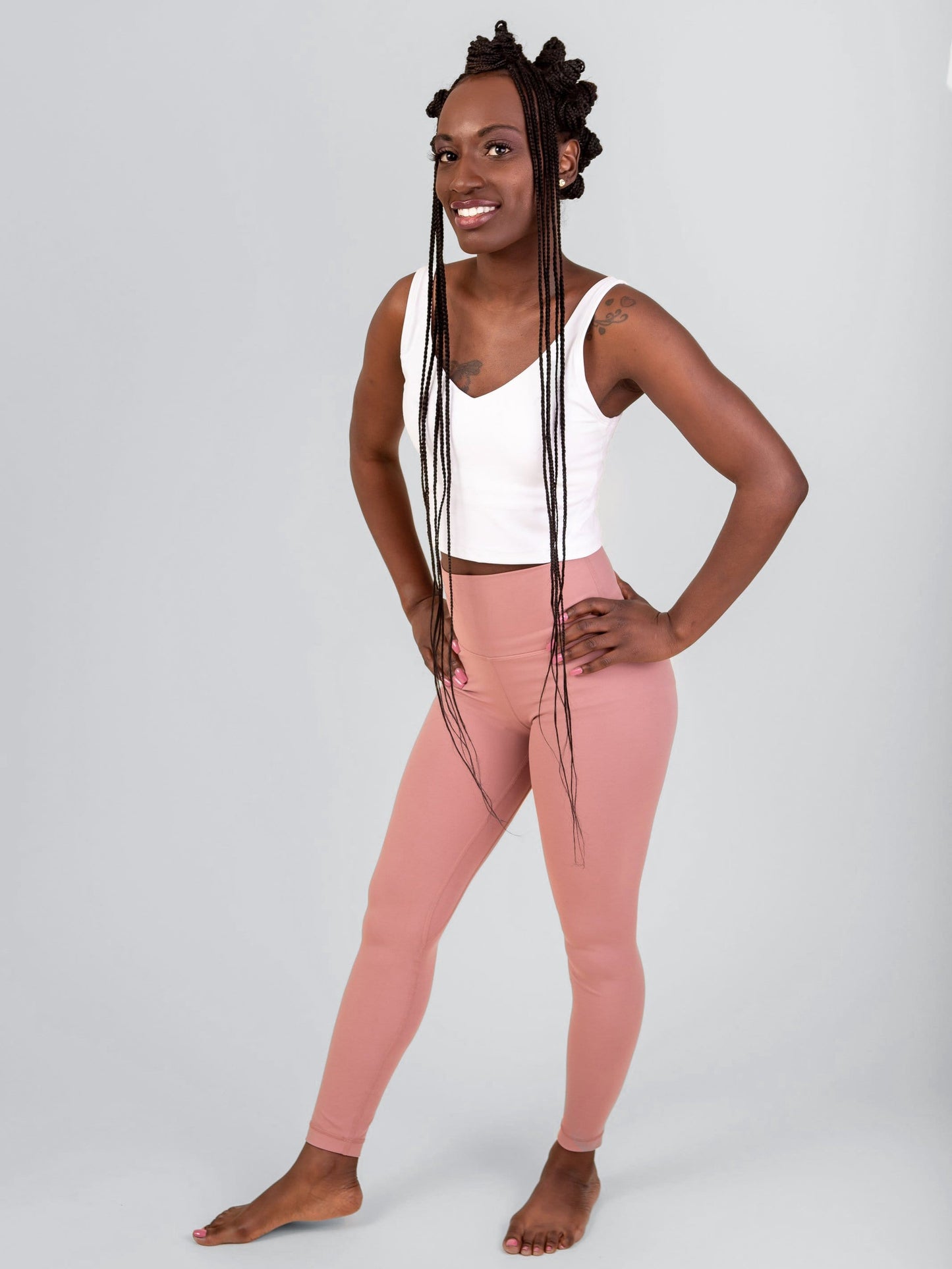 Thrive Leggings - Dusty Rose - Best premium leggings, bra, t shirt, workout clothes, activewear, ARYA Athleisure , yoga clothes, gym clothes