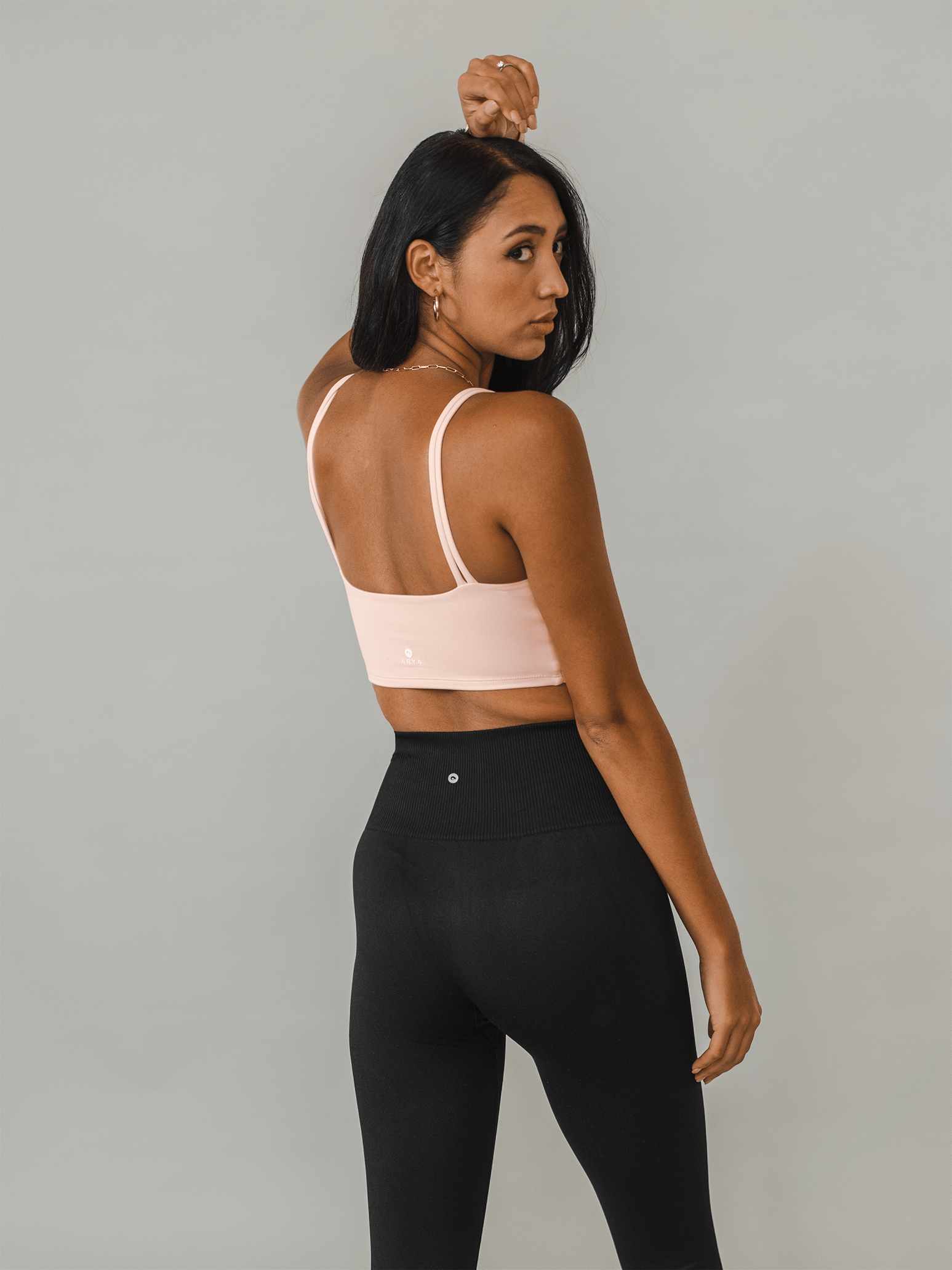 Arcadia Crop - Pink - Best premium leggings, bra, t shirt, workout clothes, activewear, ARYA Athleisure , yoga clothes, gym clothes