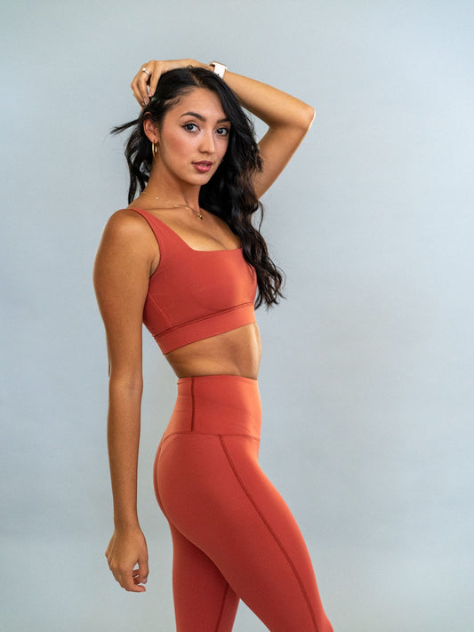 Georgia Bra Top - Poppy - Best premium leggings, bra, t shirt, workout clothes, activewear, ARYA Athleisure , yoga clothes, gym clothes