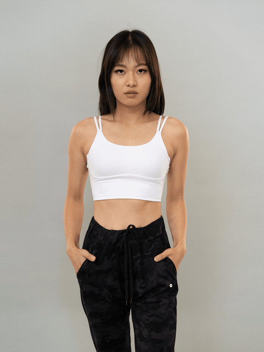 Arcadia Crop - White - Best premium leggings, bra, t shirt, workout clothes, activewear, ARYA Athleisure , yoga clothes, gym clothes