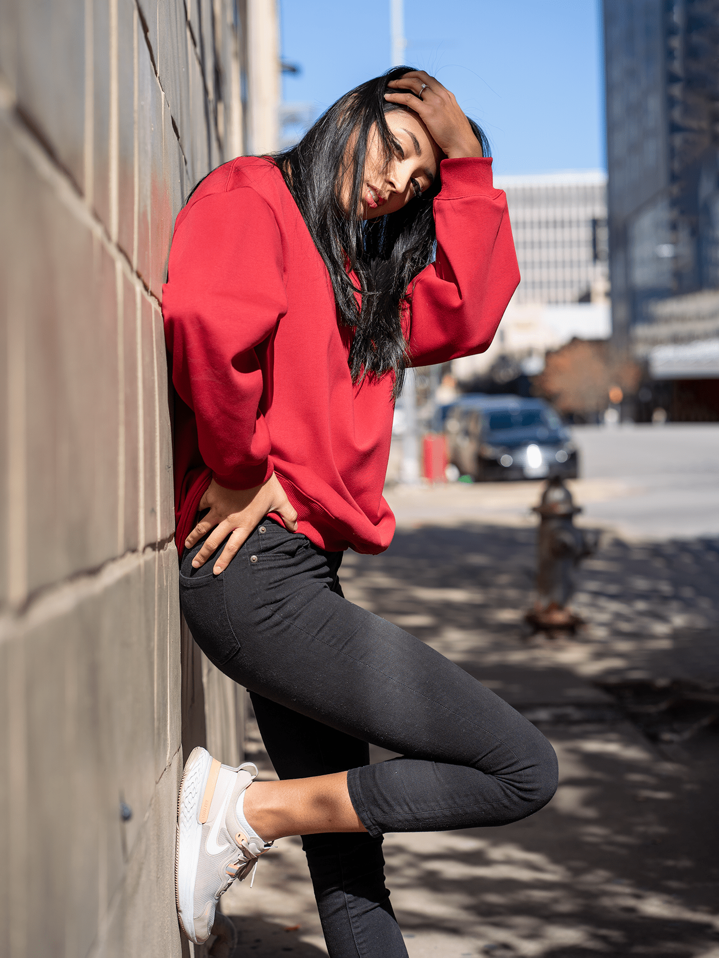 Notorious Sweater - Dark Red - Best premium leggings, bra, t shirt, workout clothes, activewear, ARYA Athleisure , yoga clothes, gym clothes