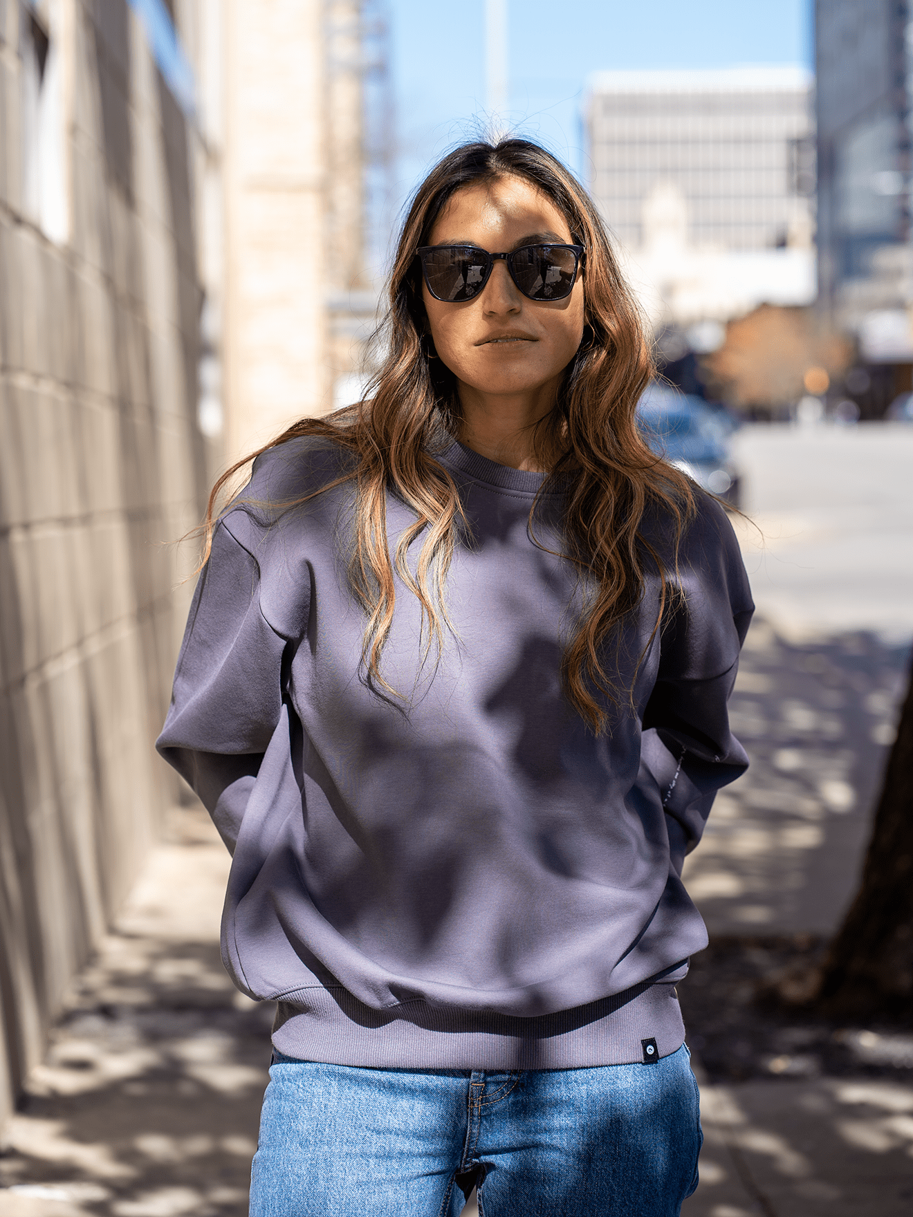 Notorious Sweater - Blue Gray - Best premium leggings, bra, t shirt, workout clothes, activewear, ARYA Athleisure , yoga clothes, gym clothes