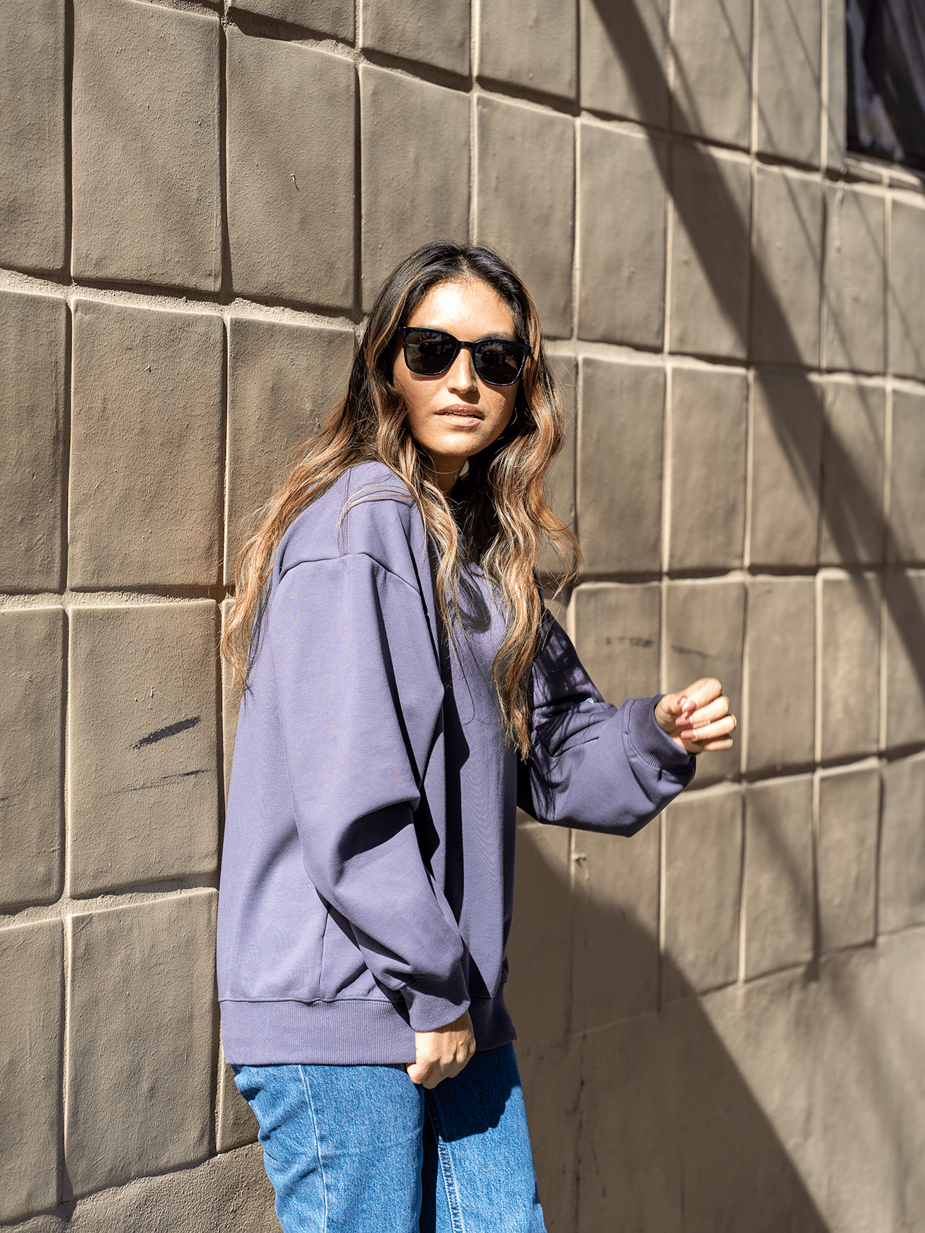 Notorious Sweater - Blue Gray - Best premium leggings, bra, t shirt, workout clothes, activewear, ARYA Athleisure , yoga clothes, gym clothes