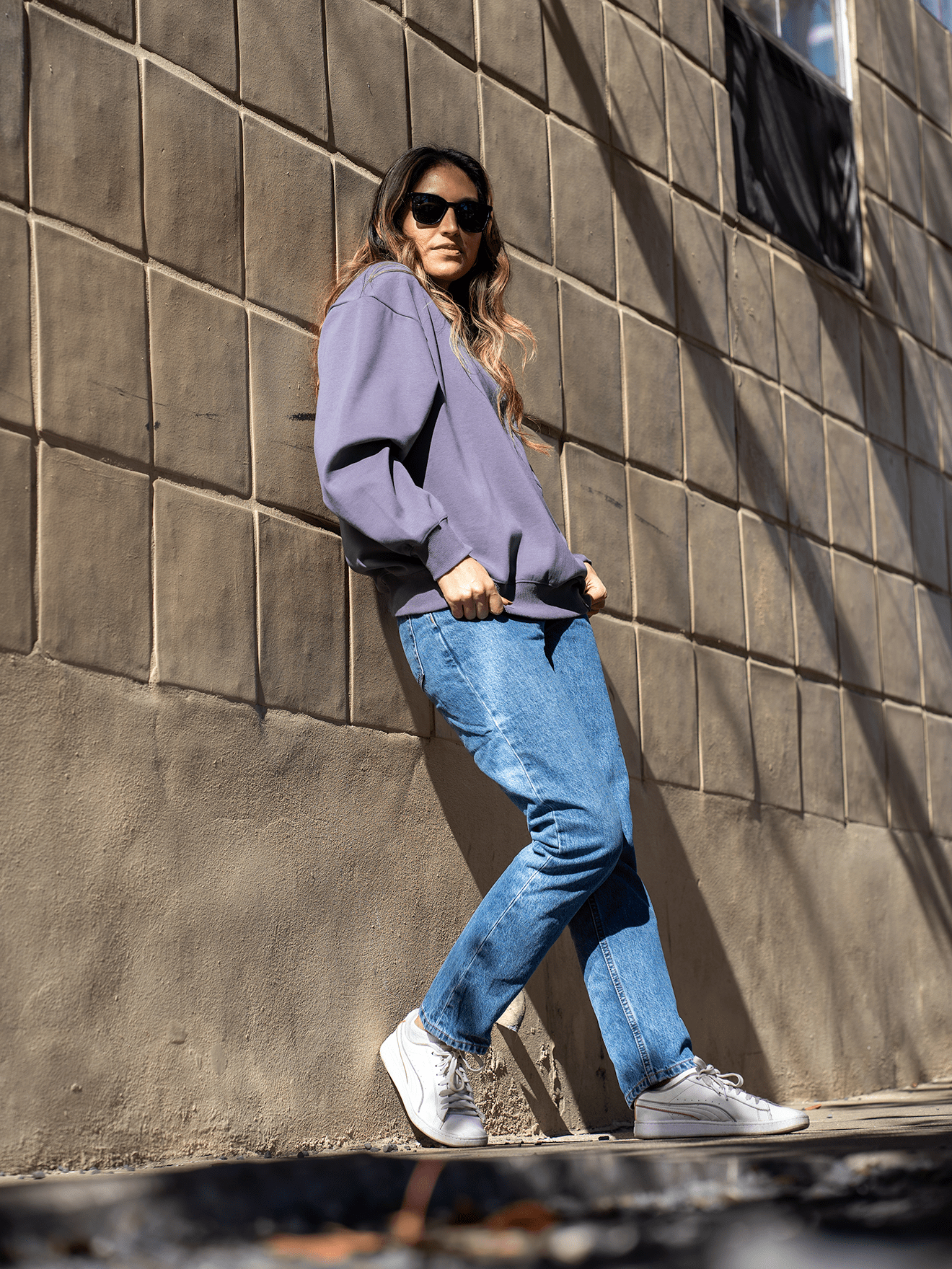 Notorious Sweater - Blue Gray - Best premium leggings, bra, t shirt, workout clothes, activewear, ARYA Athleisure , yoga clothes, gym clothes