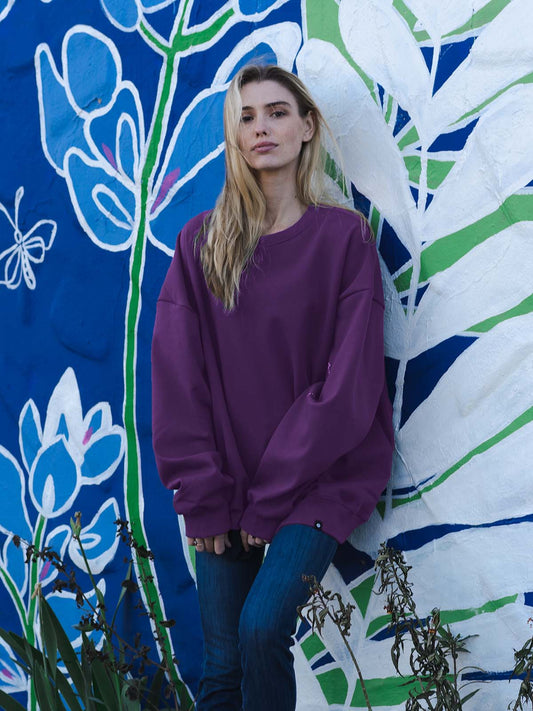Notorious Sweater - Purple - Best premium leggings, bra, t shirt, workout clothes, activewear, ARYA Athleisure , yoga clothes, gym clothes