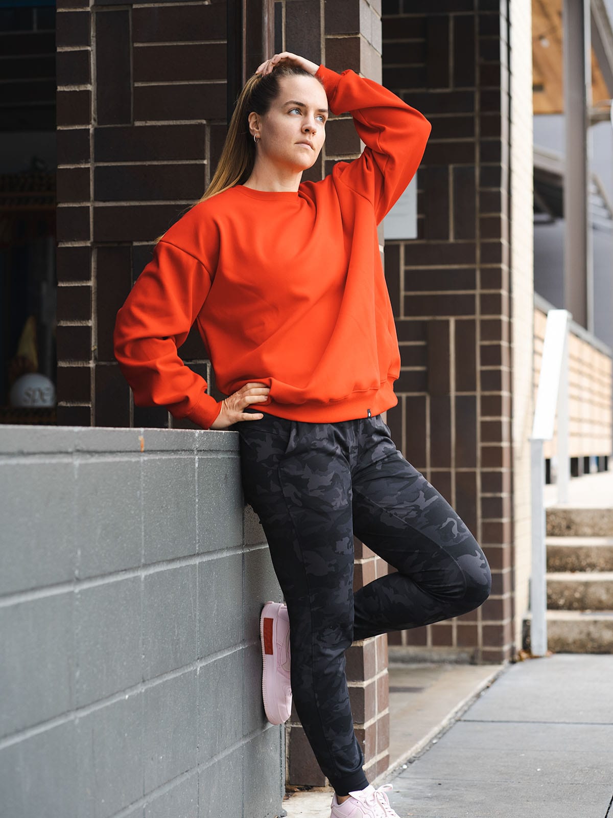 Notorious Sweater - Bright Red - Best premium leggings, bra, t shirt, workout clothes, activewear, ARYA Athleisure , yoga clothes, gym clothes
