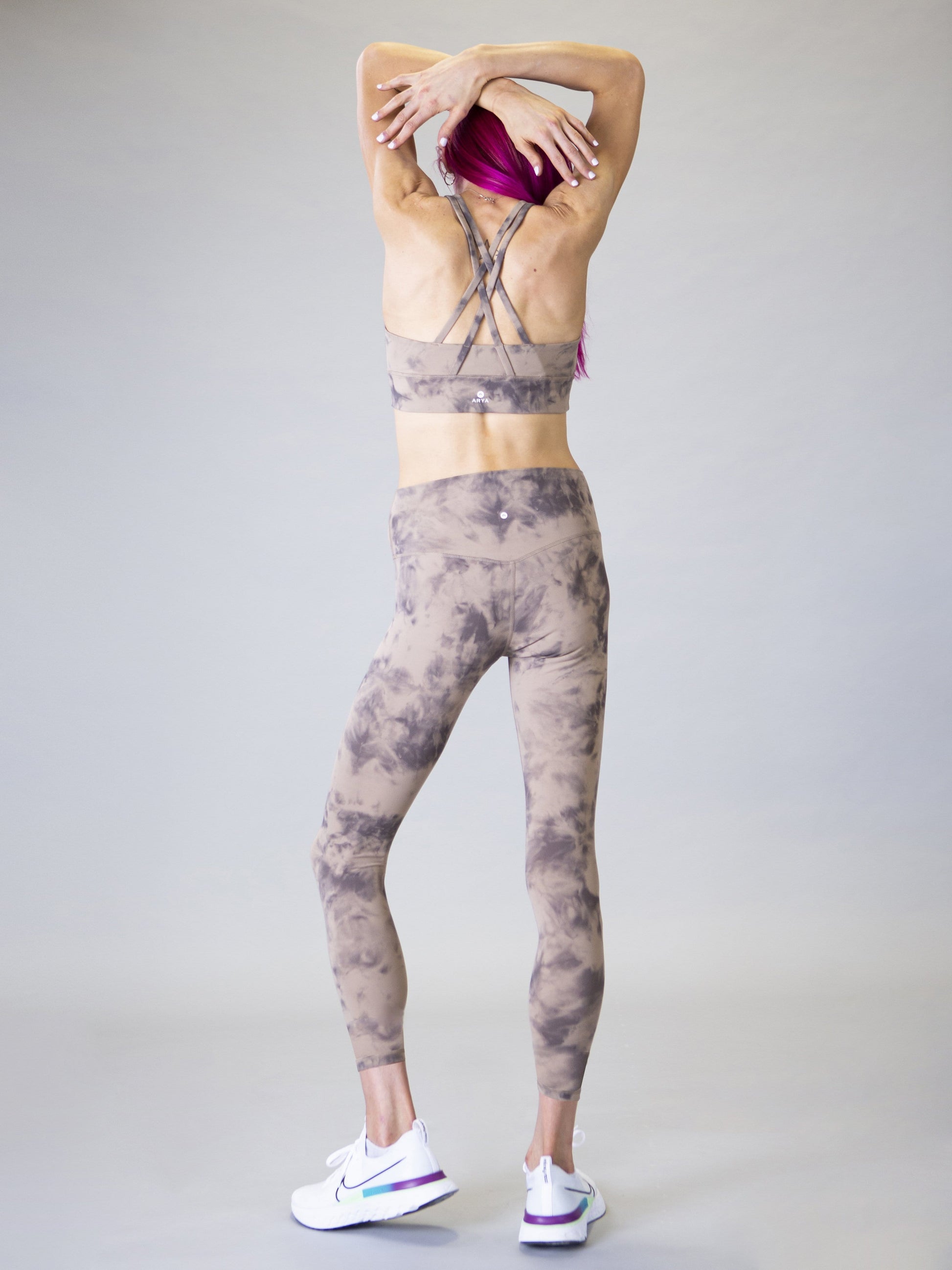 Shadow Tie Dye Leggings - Earth Essence - Best premium leggings, bra, t shirt, workout clothes, activewear, ARYA Athleisure , yoga clothes, gym clothes