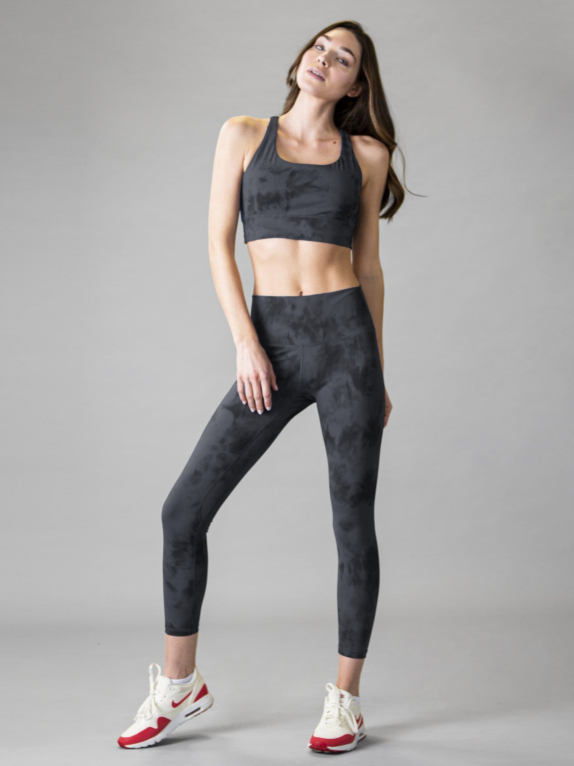 Shadow Tie Dye Leggings - Midnight Glow - Best premium leggings, bra, t shirt, workout clothes, activewear, ARYA Athleisure , yoga clothes, gym clothes