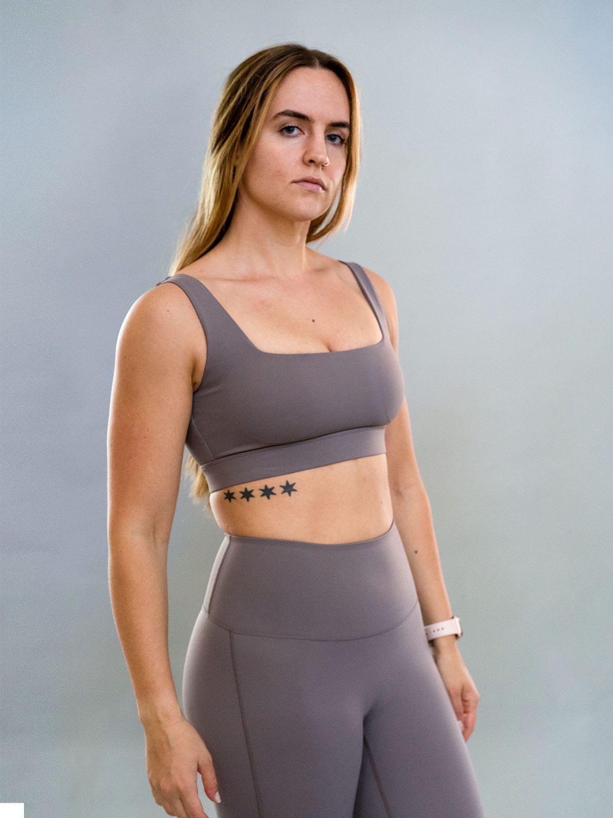 Georgia Bra Top - Light Gray - Best premium leggings, bra, t shirt, workout clothes, activewear, ARYA Athleisure , yoga clothes, gym clothes
