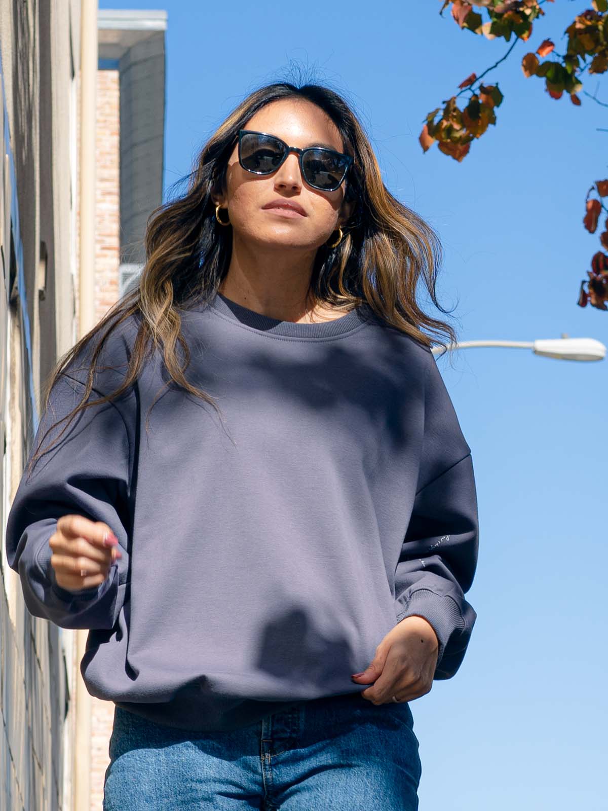 Notorious Sweater - Blue Gray - Best premium leggings, bra, t shirt, workout clothes, activewear, ARYA Athleisure , yoga clothes, gym clothes