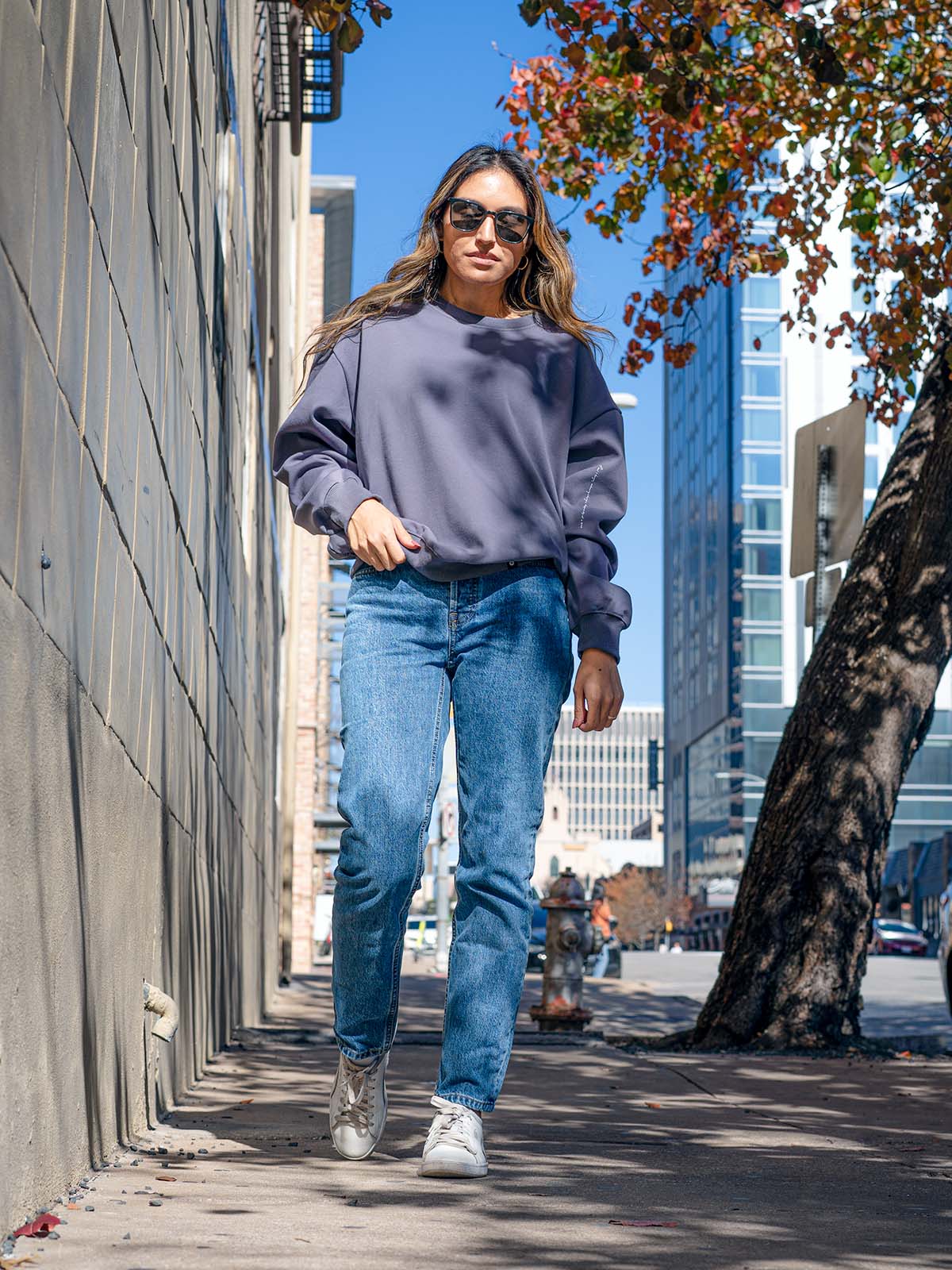 Notorious Sweater - Blue Gray - Best premium leggings, bra, t shirt, workout clothes, activewear, ARYA Athleisure , yoga clothes, gym clothes