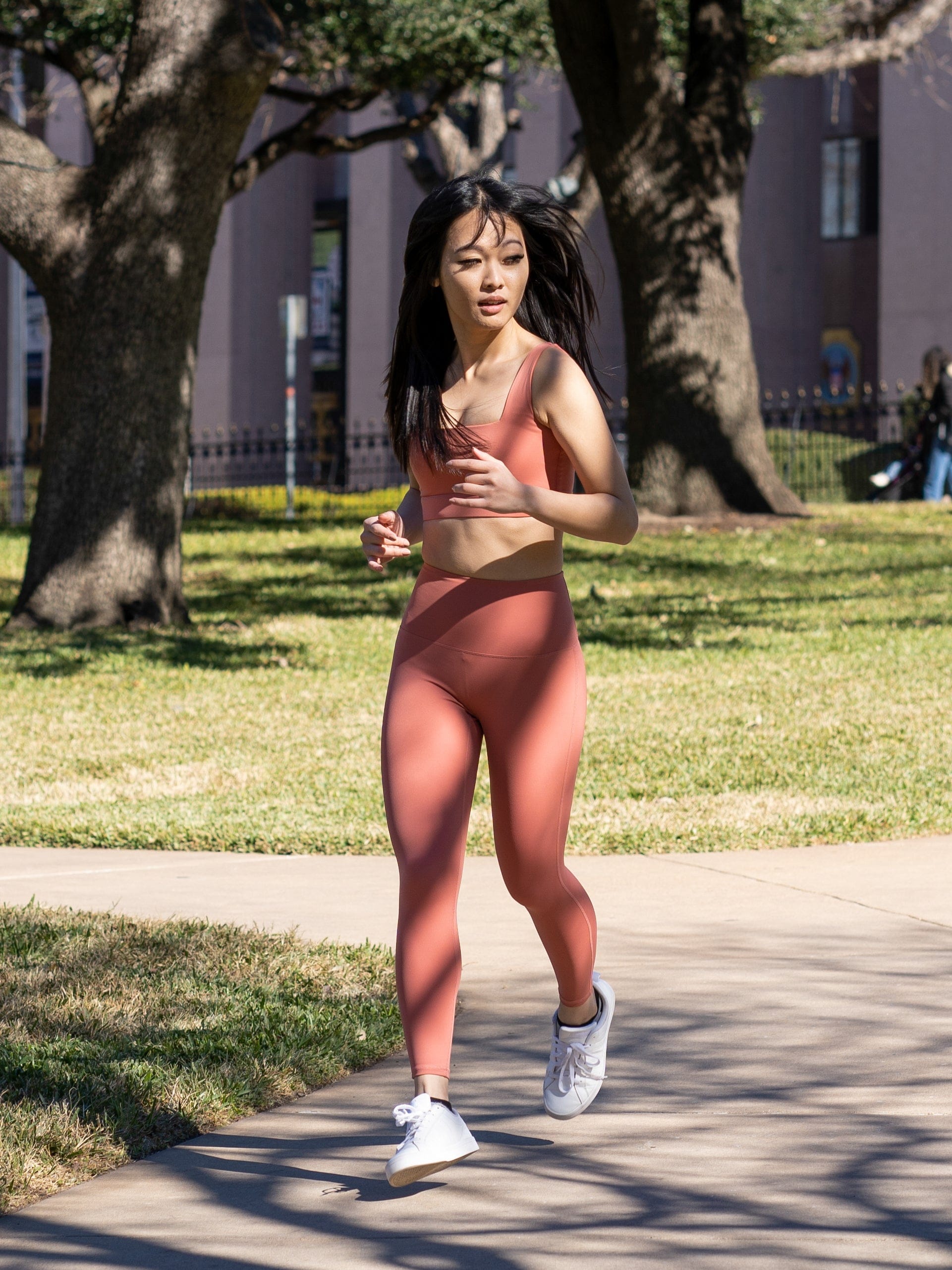 Georgia Leggings - Peach - Best premium leggings, bra, t shirt, workout clothes, activewear, ARYA Athleisure , yoga clothes, gym clothes
