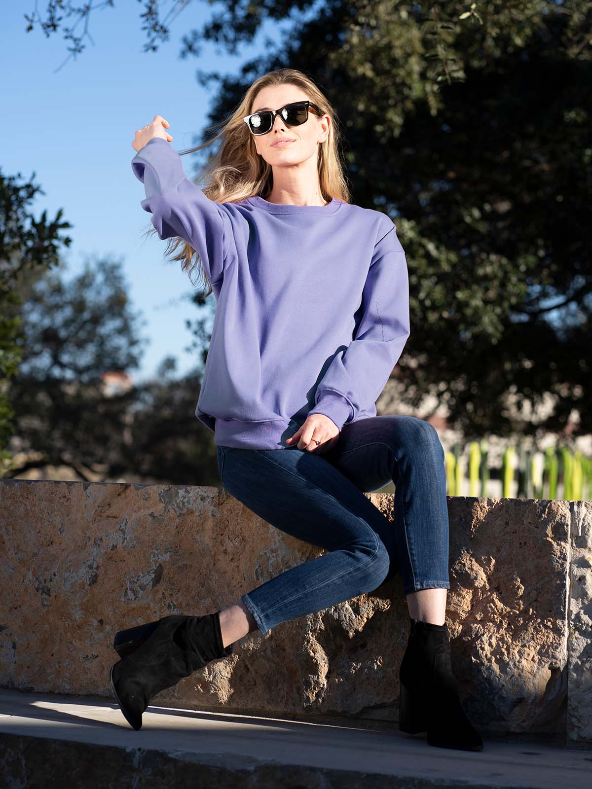 Notorious Sweater - Periwinkle - Best premium leggings, bra, t shirt, workout clothes, activewear, ARYA Athleisure , yoga clothes, gym clothes