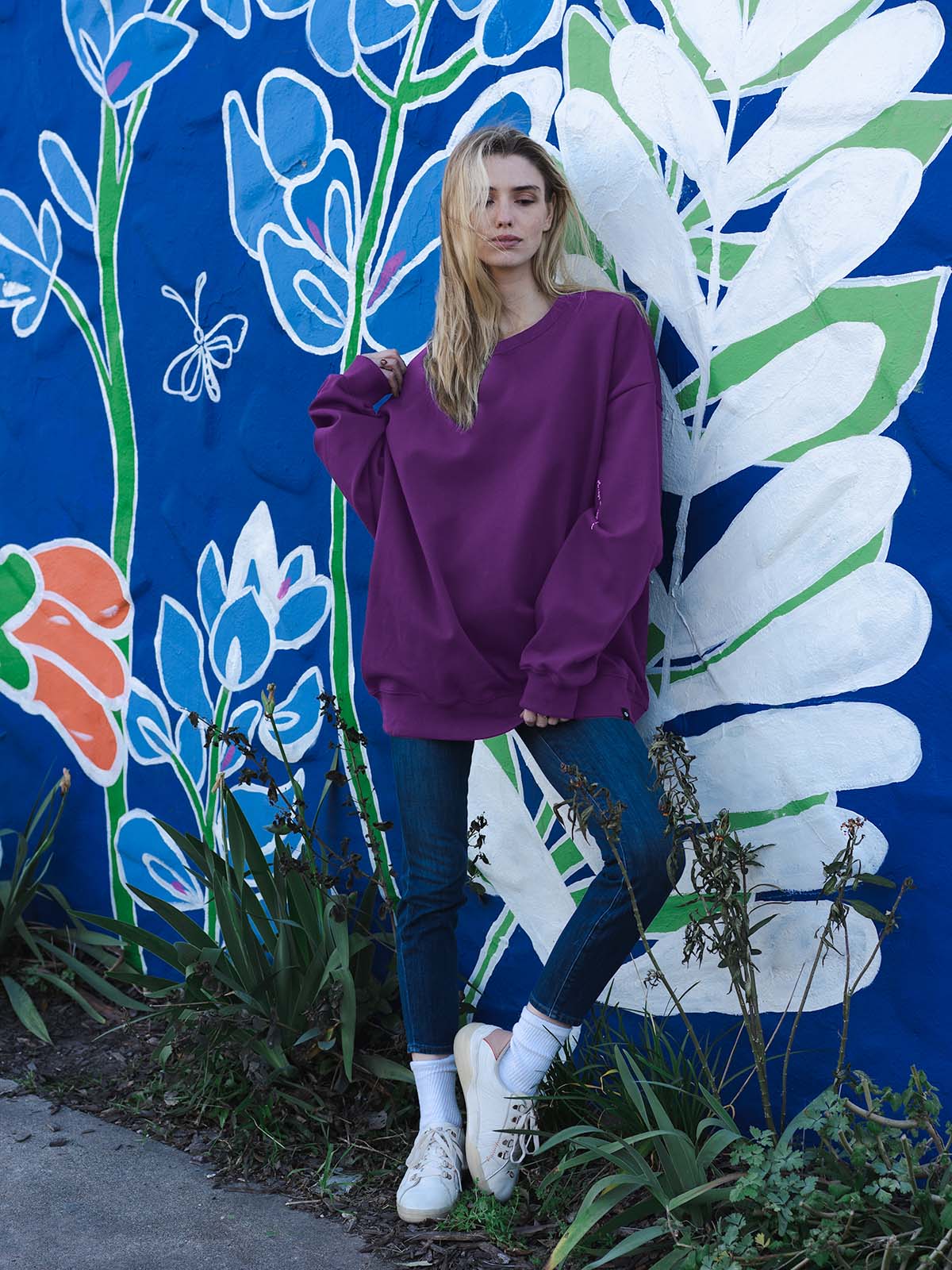 Notorious Sweater - Purple - Best premium leggings, bra, t shirt, workout clothes, activewear, ARYA Athleisure , yoga clothes, gym clothes
