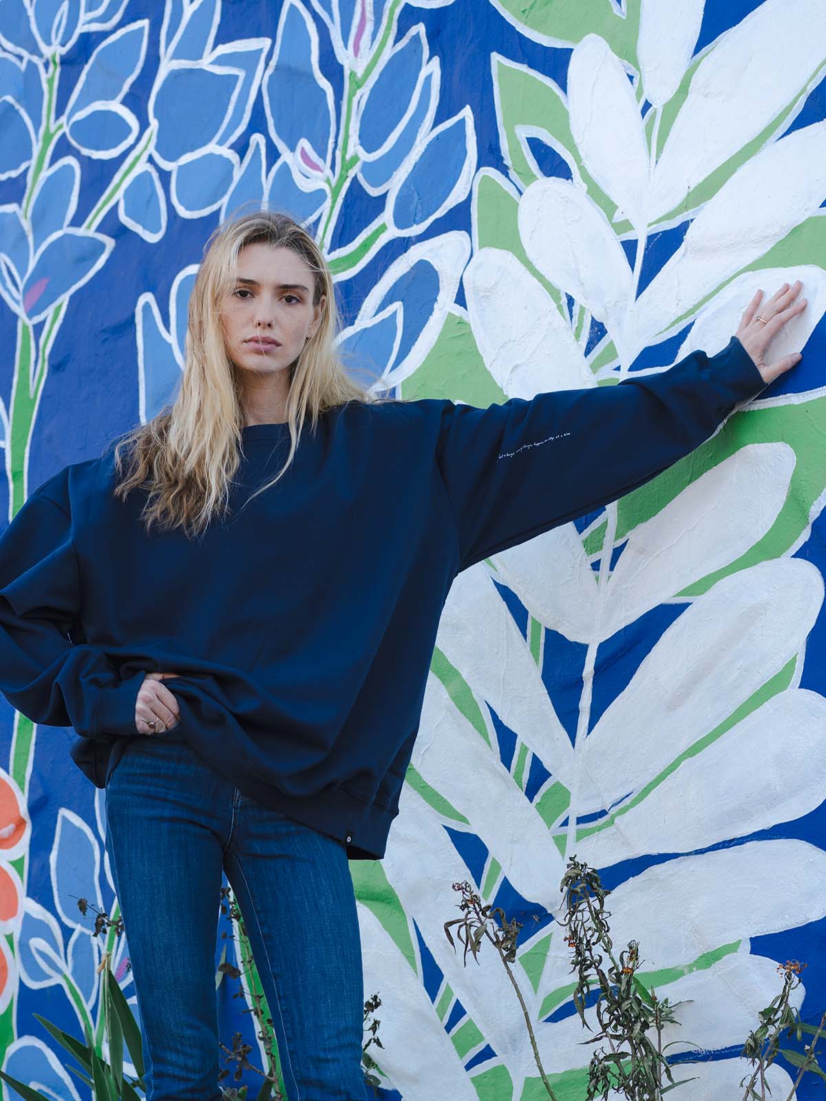 Notorious Sweater - Navy - Best premium leggings, bra, t shirt, workout clothes, activewear, ARYA Athleisure , yoga clothes, gym clothes