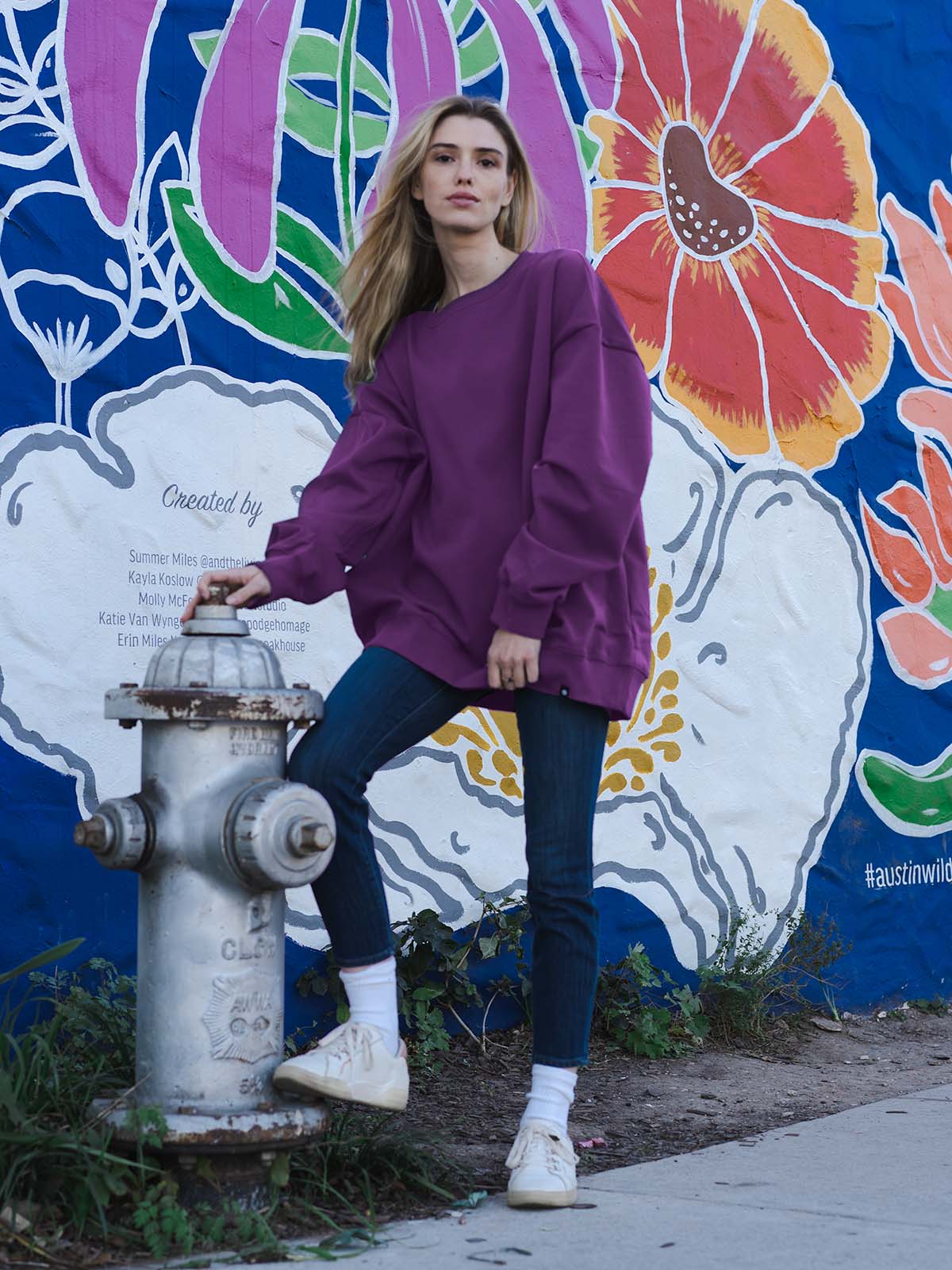 Notorious Sweater - Purple - Best premium leggings, bra, t shirt, workout clothes, activewear, ARYA Athleisure , yoga clothes, gym clothes