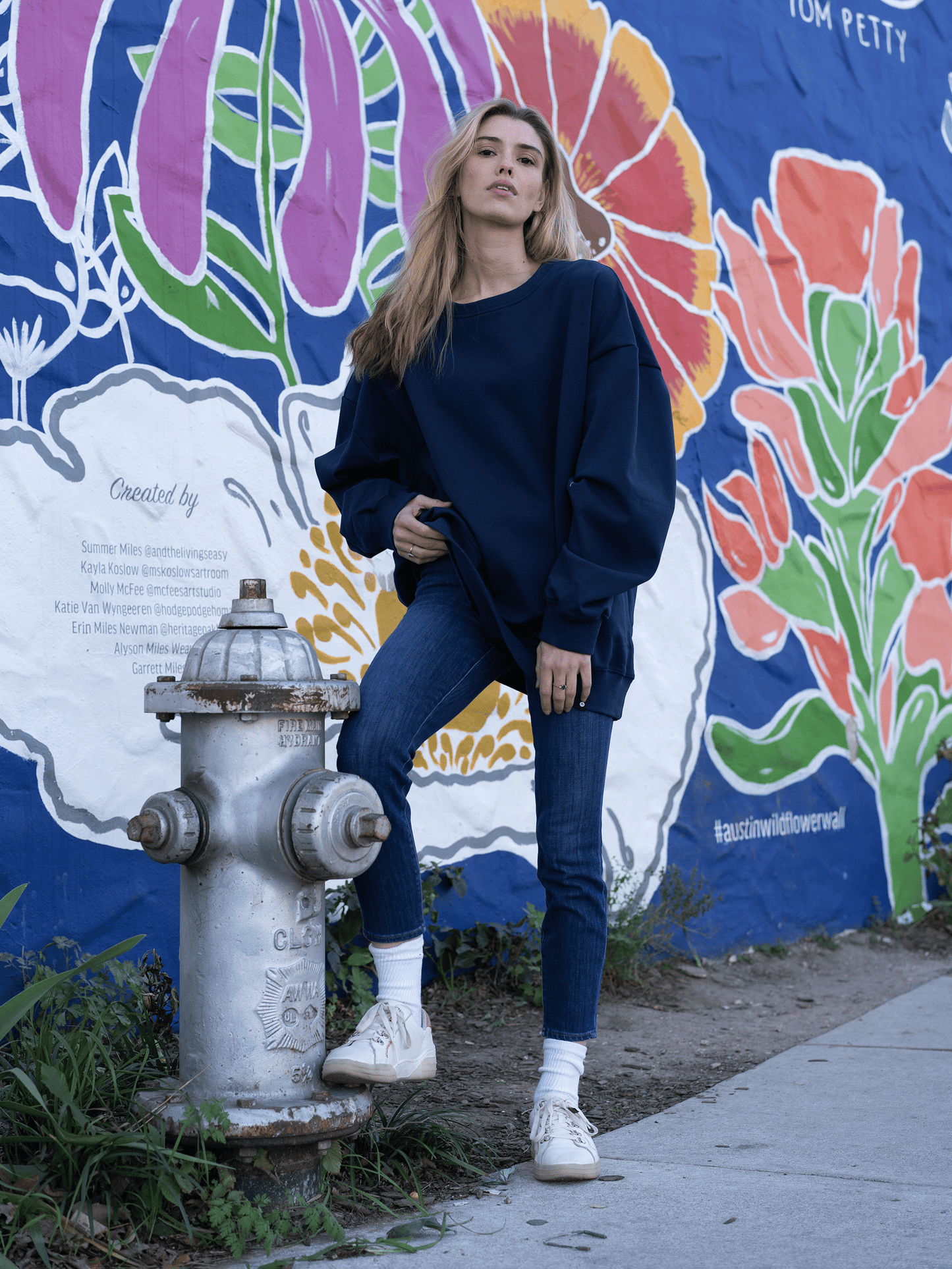 Notorious Sweater - Navy - Best premium leggings, bra, t shirt, workout clothes, activewear, ARYA Athleisure , yoga clothes, gym clothes