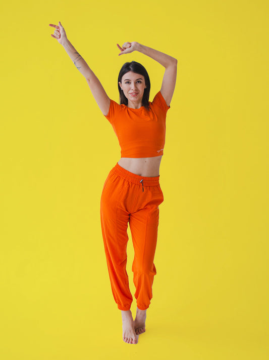 Miami Joggers - Orange - Best premium leggings, bra, t shirt, workout clothes, activewear, ARYA Athleisure , yoga clothes, gym clothes