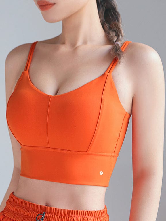 Miami Crop Bra - Orange - Best premium leggings, bra, t shirt, workout clothes, activewear, ARYA Athleisure , yoga clothes, gym clothes