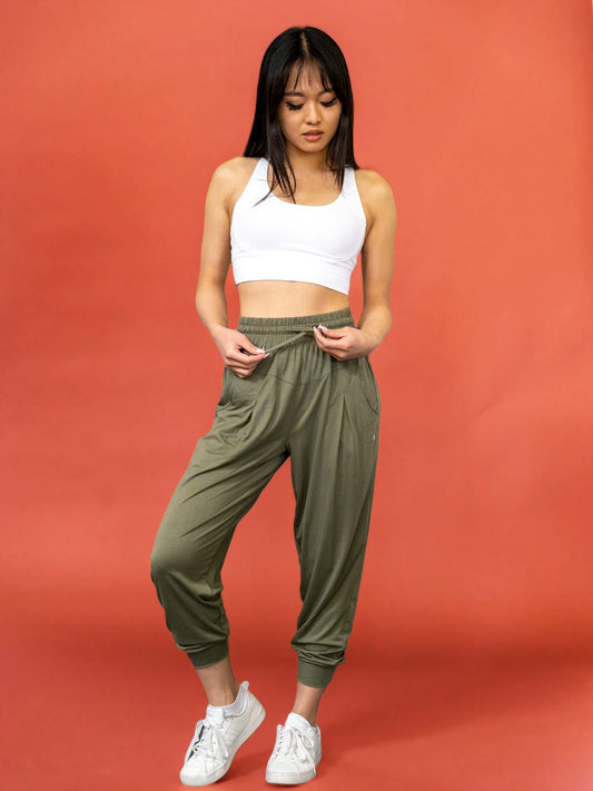 SoHo Joggers - Olive - Best premium leggings, bra, t shirt, workout clothes, activewear, ARYA Athleisure , yoga clothes, gym clothes