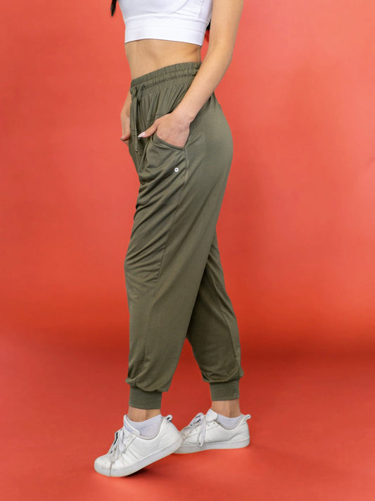 SoHo Joggers - Olive - Best premium leggings, bra, t shirt, workout clothes, activewear, ARYA Athleisure , yoga clothes, gym clothes